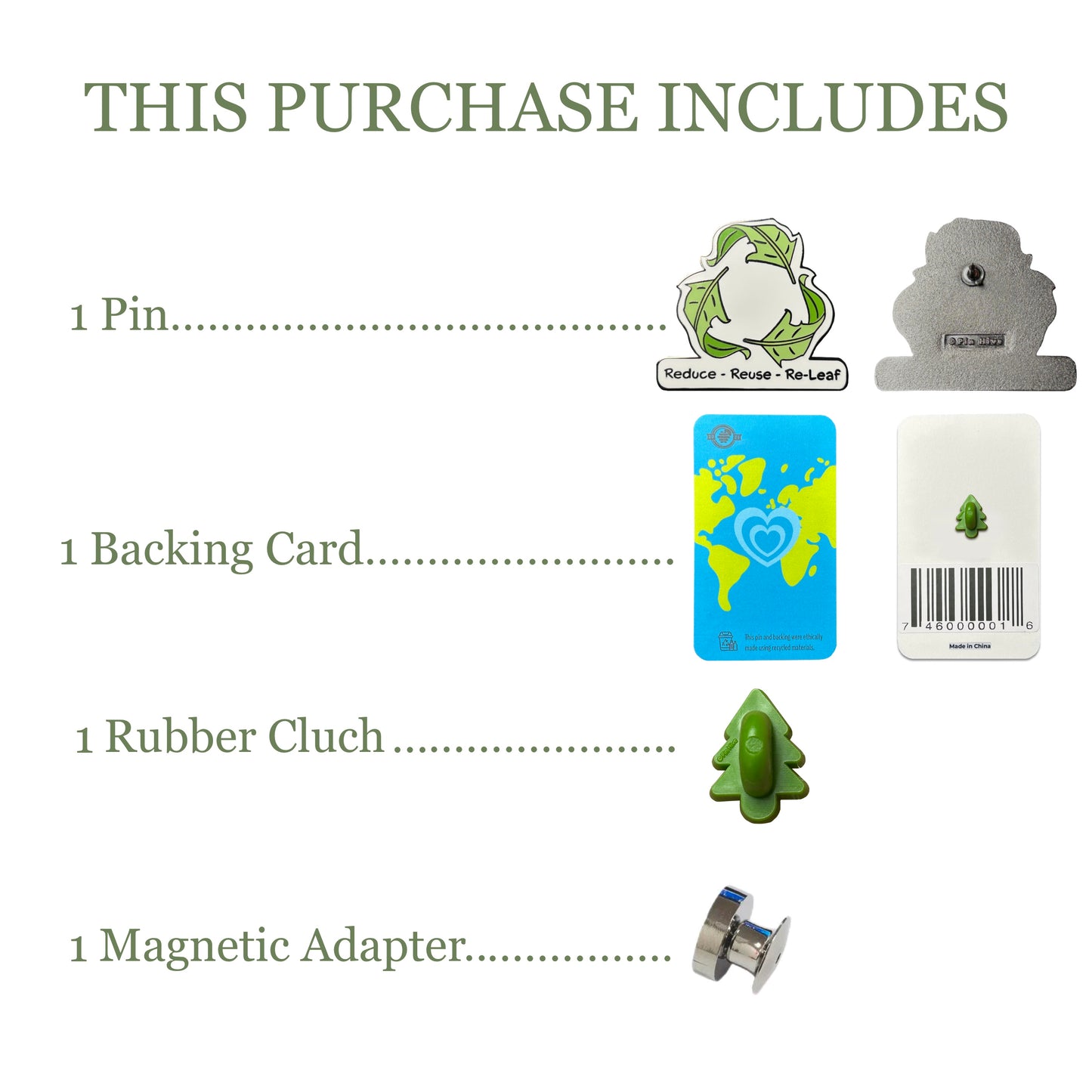 2025 - Reduce - Reuse - Re-leaf - Pin - Pin Hive Exclusive