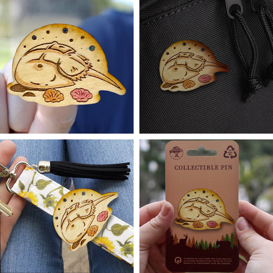 Horseshoe Crab - Wooden Pin & Magnet