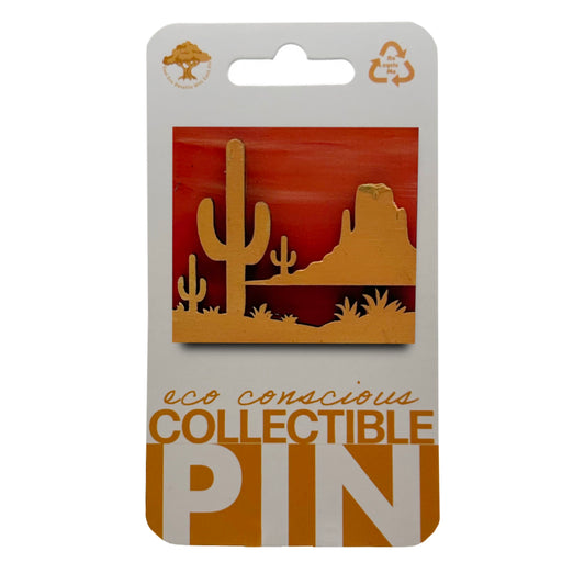 Desert Scene - Wooden Pin & Magnet
