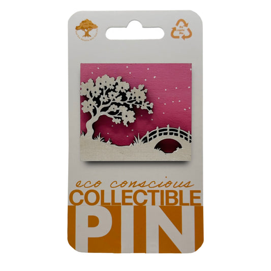 Cherry Blossom Tree - Wooden Pin & Magnet