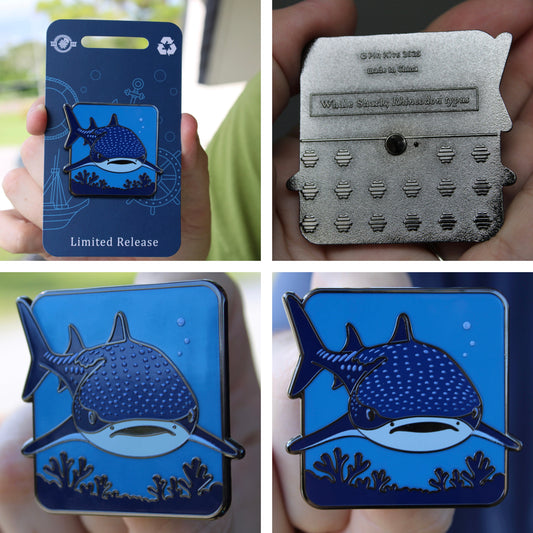 Whale Shark Pin With Magnet - Gliding through Ocean