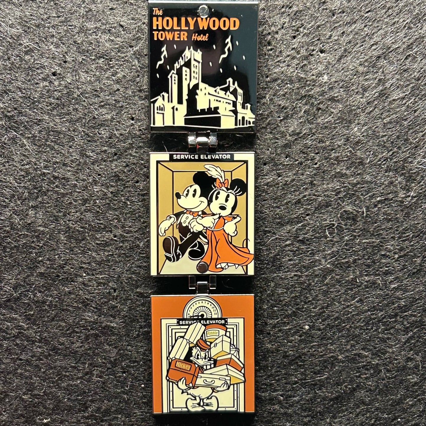 2024 - Tower of Terror - Hinge - Mickey, Minnie, and Donald - Disney Pin