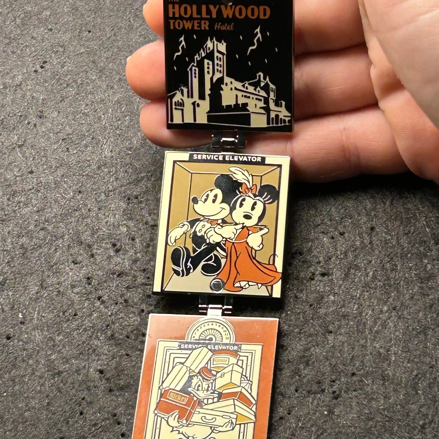 2024 - Tower of Terror - Hinge - Mickey, Minnie, and Donald - Disney Pin