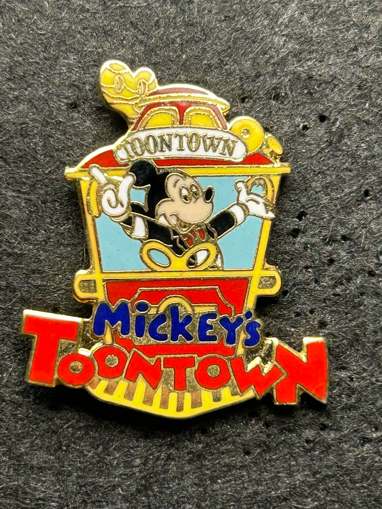 1990 - Mickey Mouse - Toontown Jolly Trolley - DLR - Disney Pin