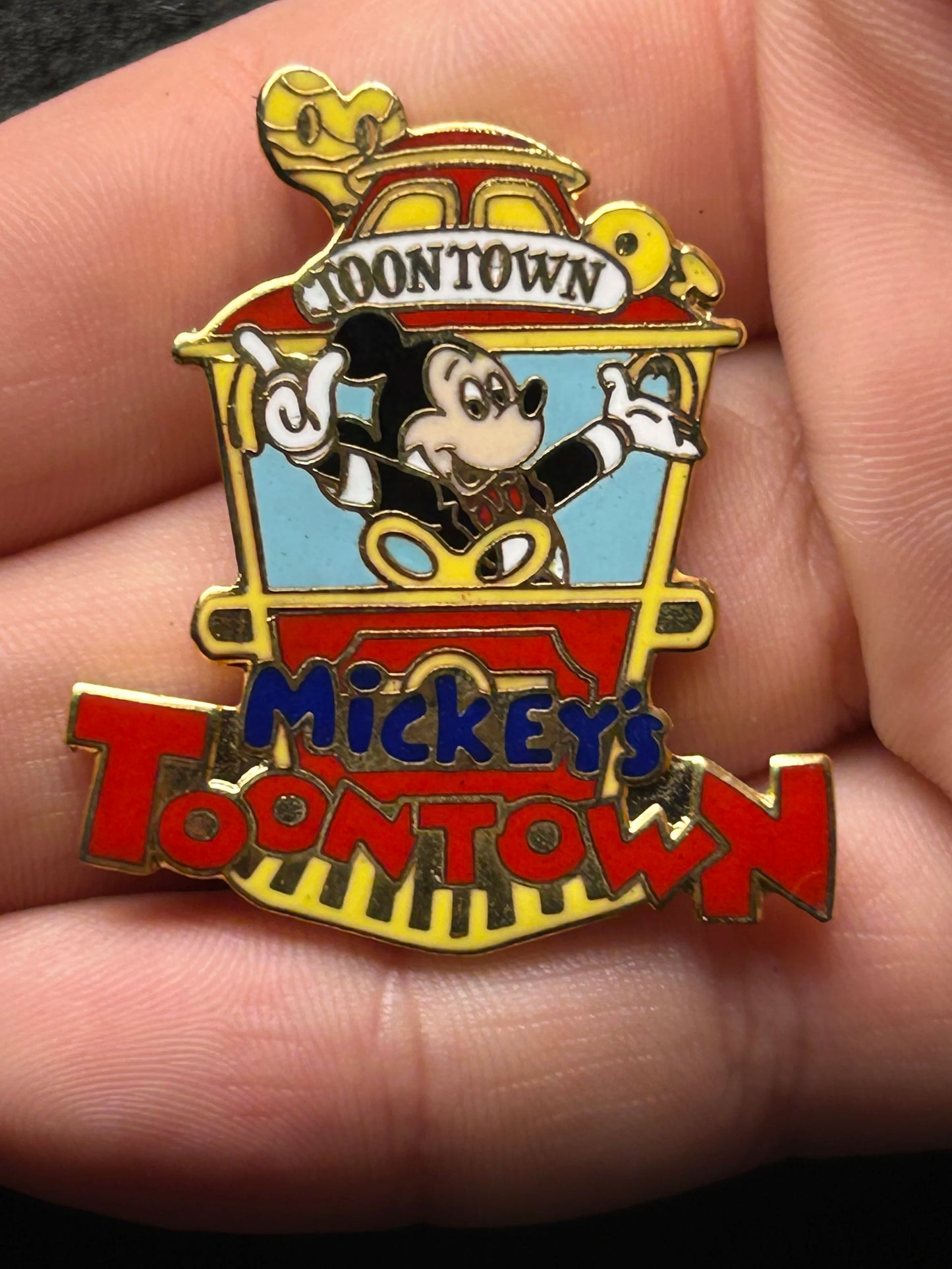 1990 - Mickey Mouse - Toontown Jolly Trolley - DLR - Disney Pin