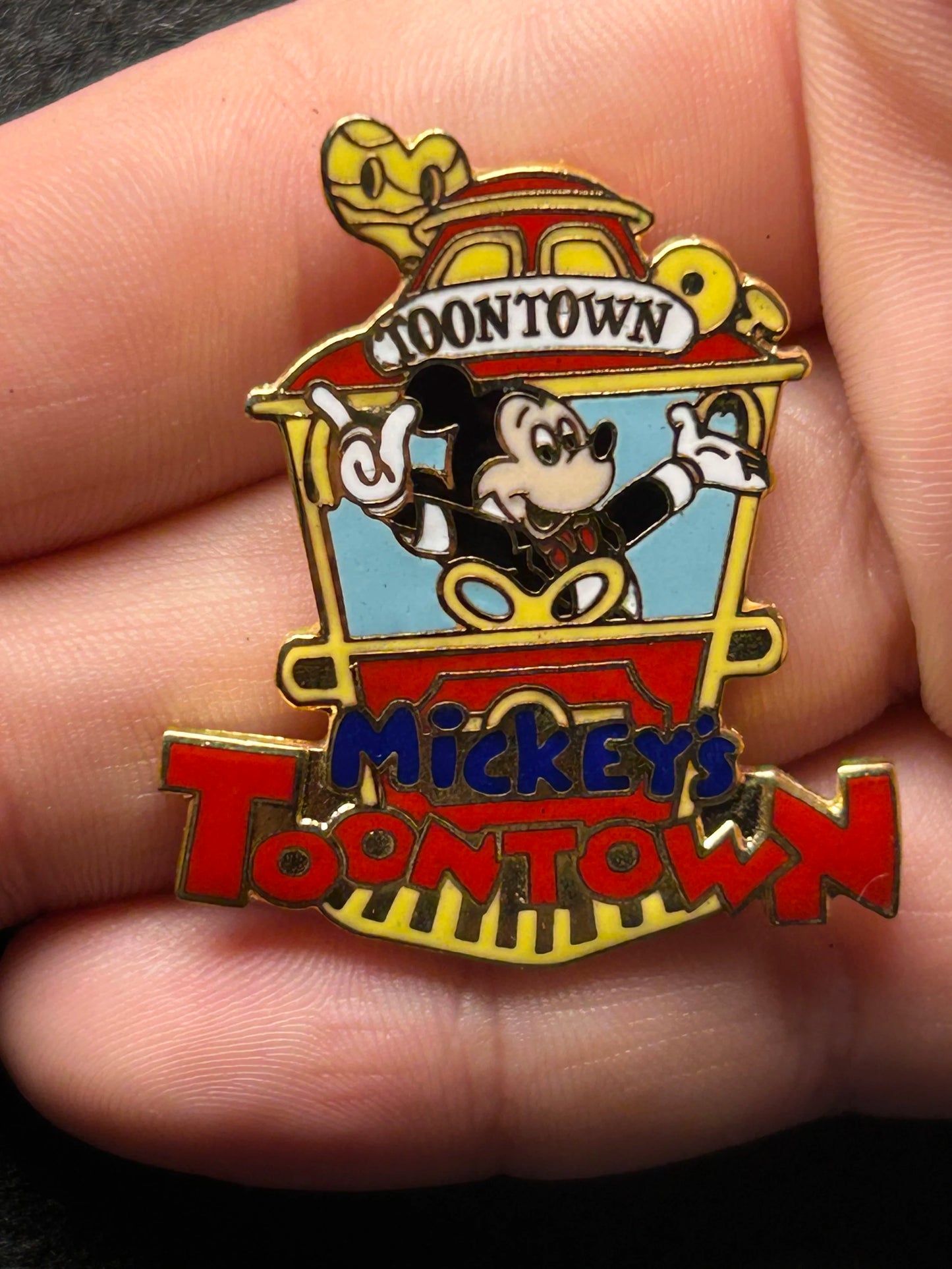1990 - Mickey Mouse - Toontown Jolly Trolley - DLR - Disney Pin