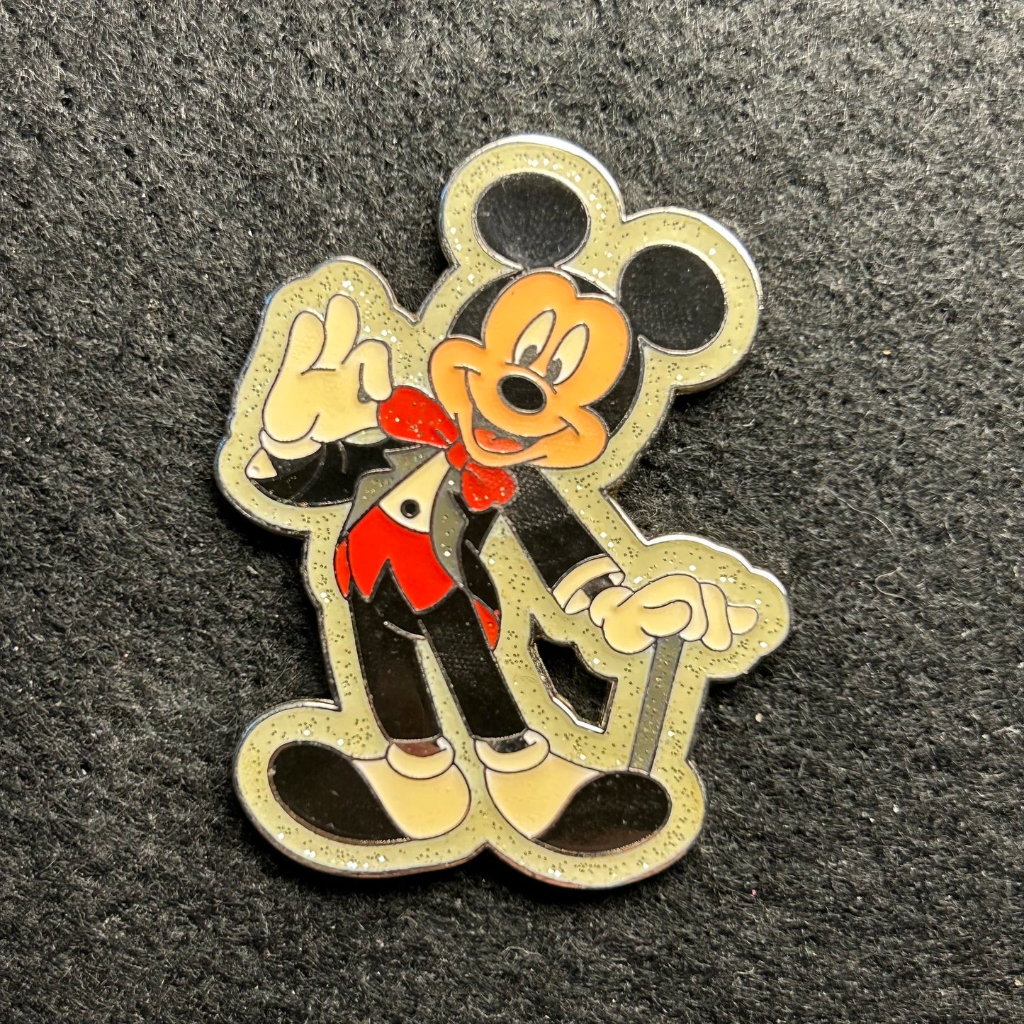 Mickey Mouse - Tuxedo and Glitter Background - DLR - Disney Pin