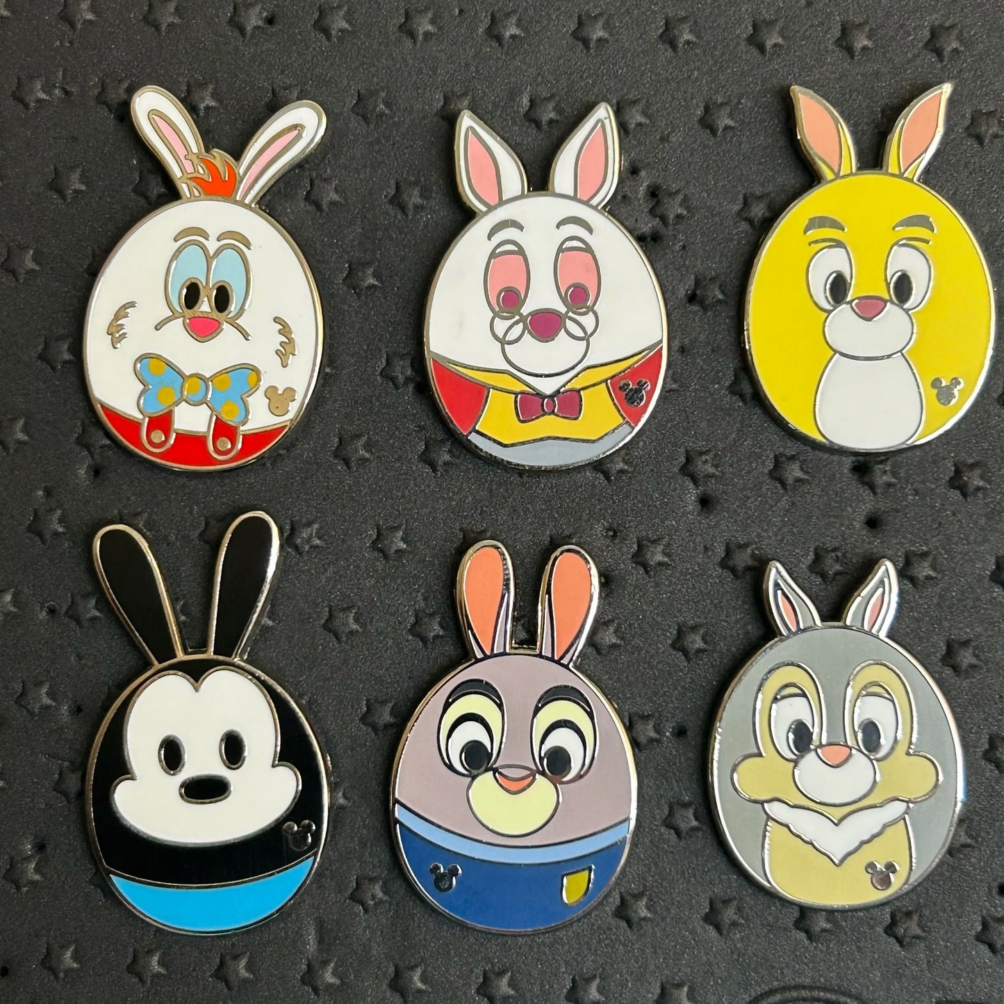 FULL SET - 2020 - Rabbits - Hidden Disney Series - Rabbit, Judy Hops, White Rabbit, Oswald, Zootopia, Thumper and Roger Rabbit - Pins