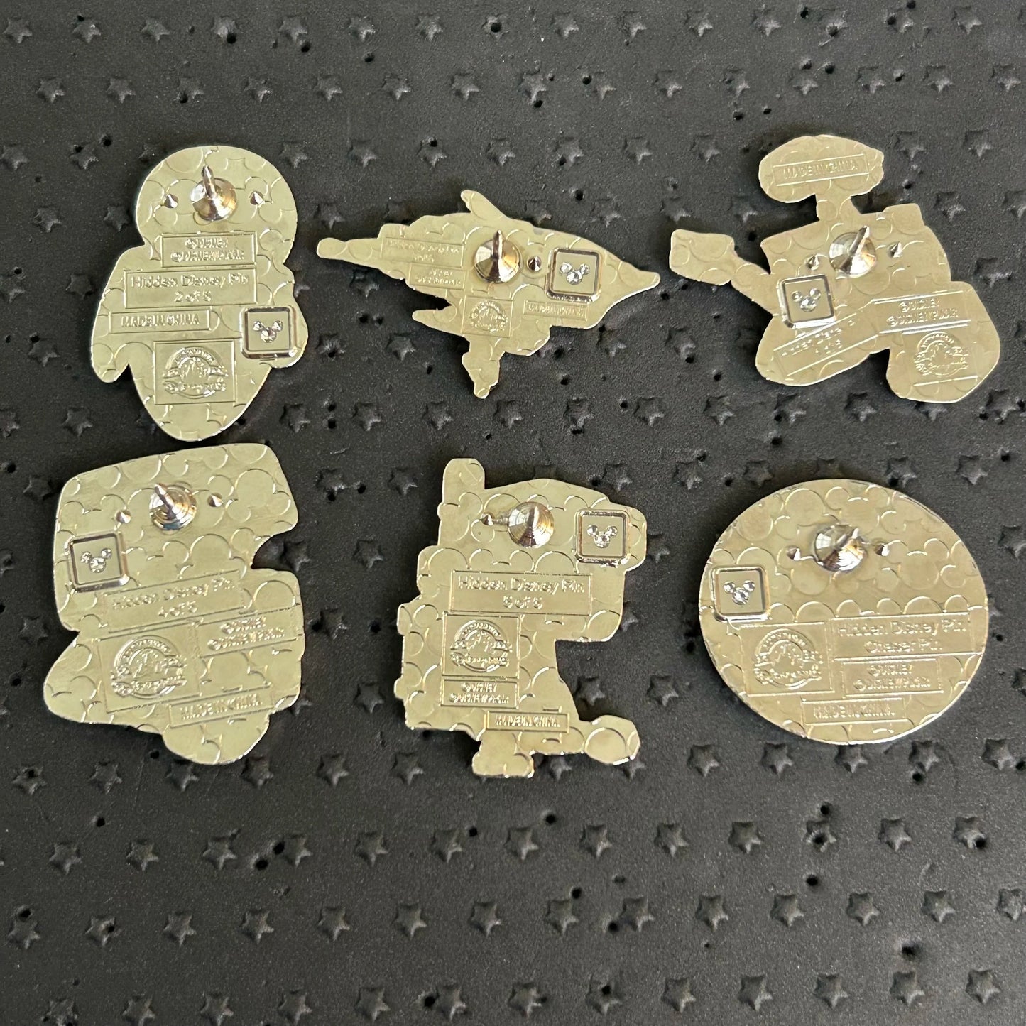 FULL SET - 2024 - Wall-e - Hidden Disney Pins - Mo, Burn-e, Eve, Axiom, Wall-e and Hal