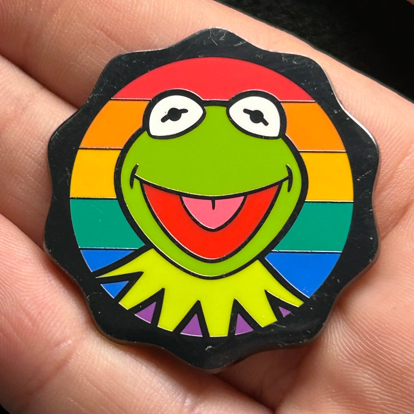 2024 - Kermit The Frog Rainbow Background - Muppets - Pride - LR