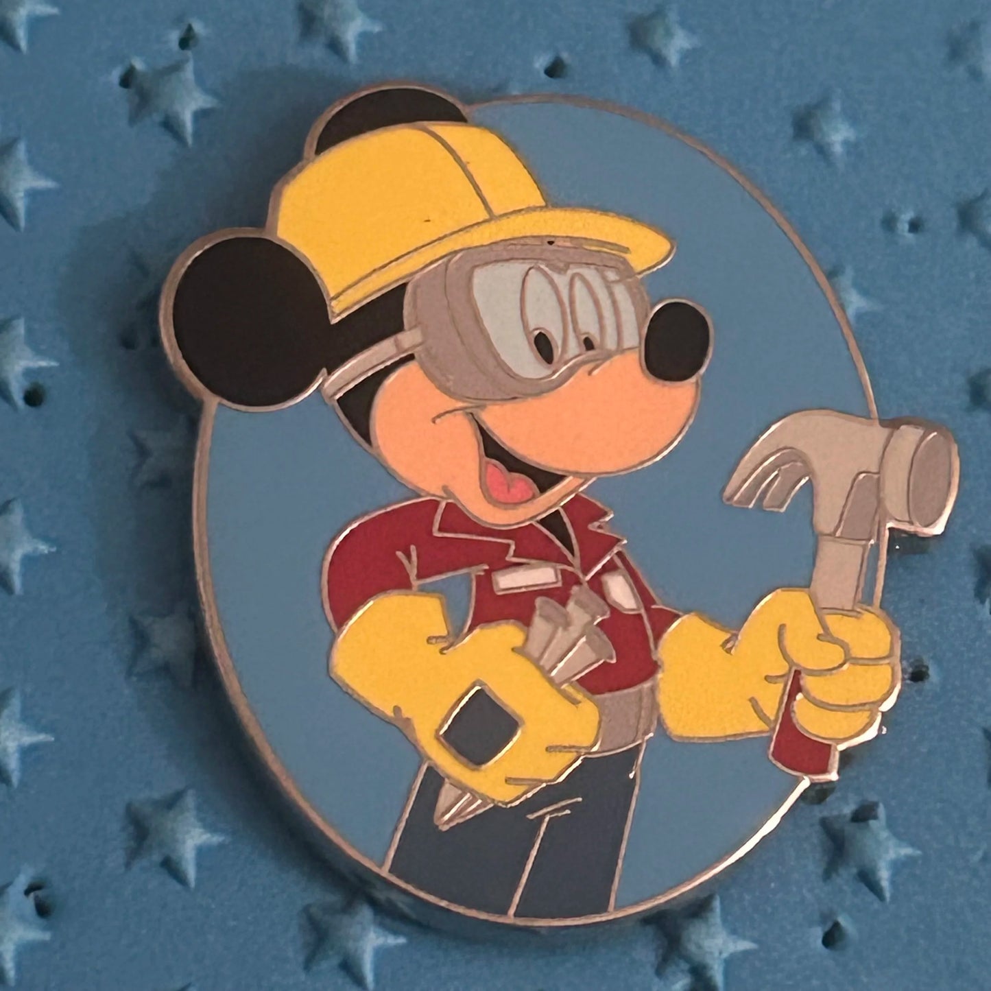2016 - Mickey Mouse - Construction Worker - Hard Hat and Hammer - Disney Pin - Loose Pin Needle