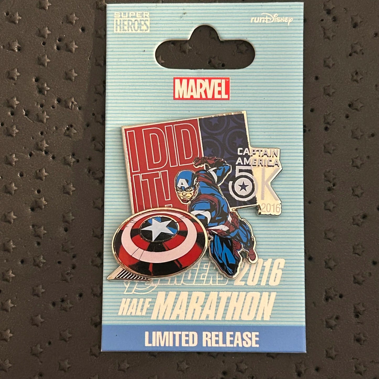 2016 - Captain America - Marvel - runDisney - 5k - LR - Disney Pin
