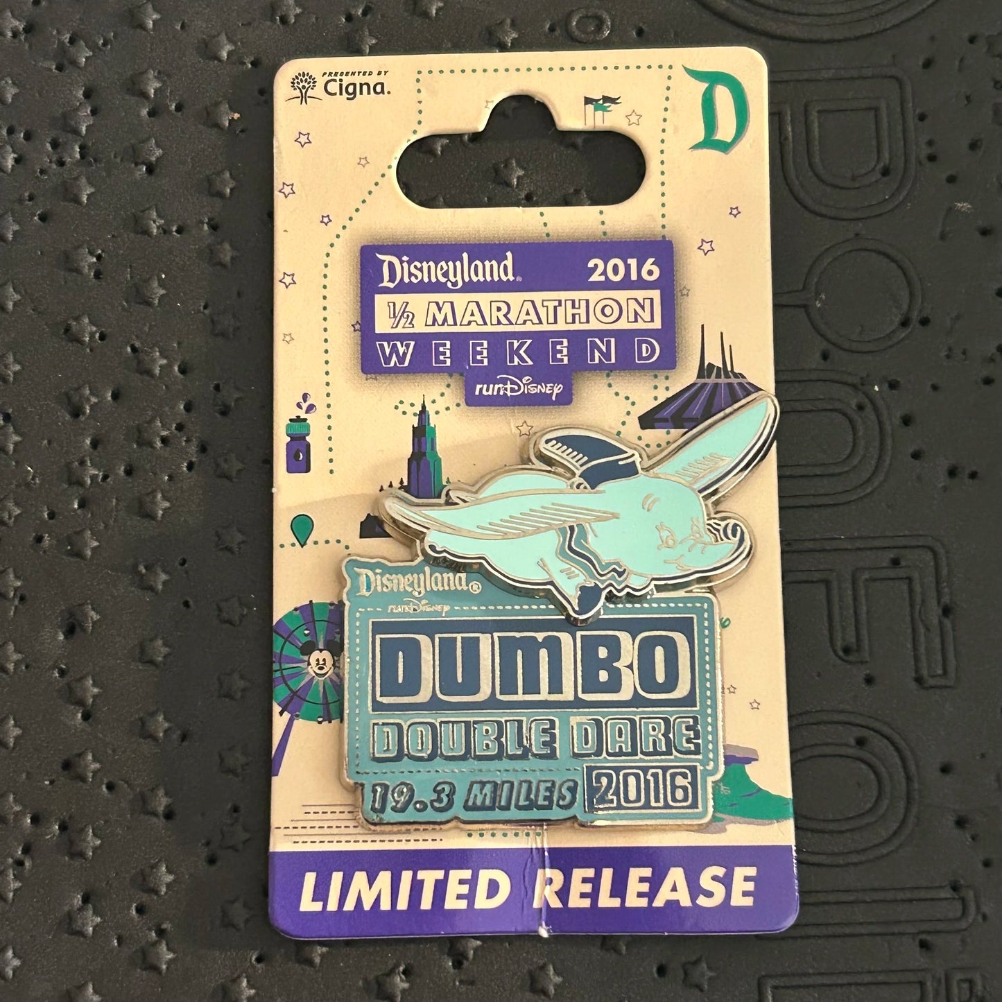2016 - Dumbo - 19.3 Miles - runDisney- LR - Disney Pin