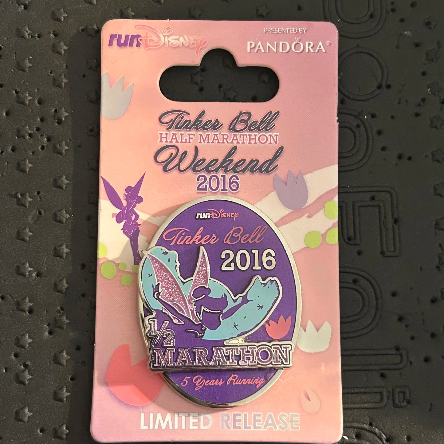 2016 - Tinker Bell - runDisney- 1/2 Marathon - LR - Disney Pin