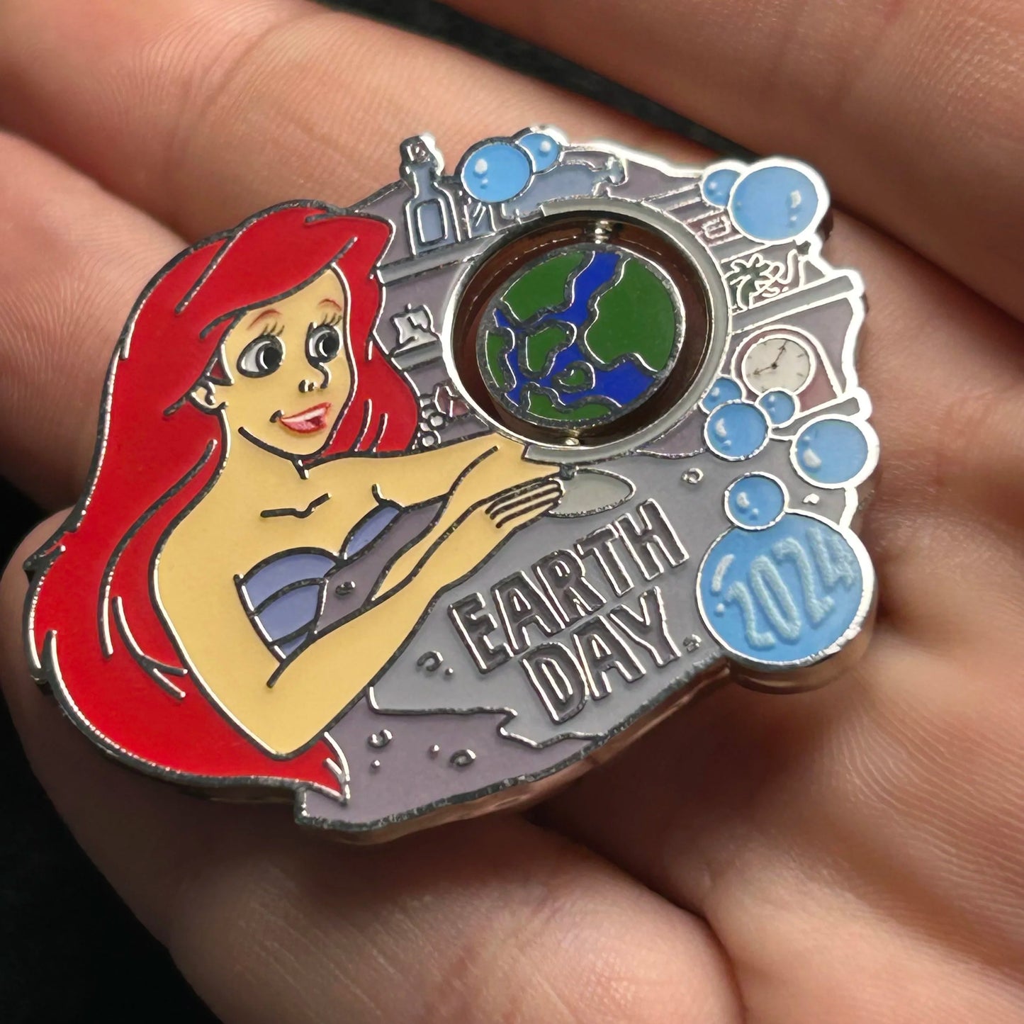 2024 - Ariel - Little Mermaid - LR - Earth Day - Spinner - Disney Pin