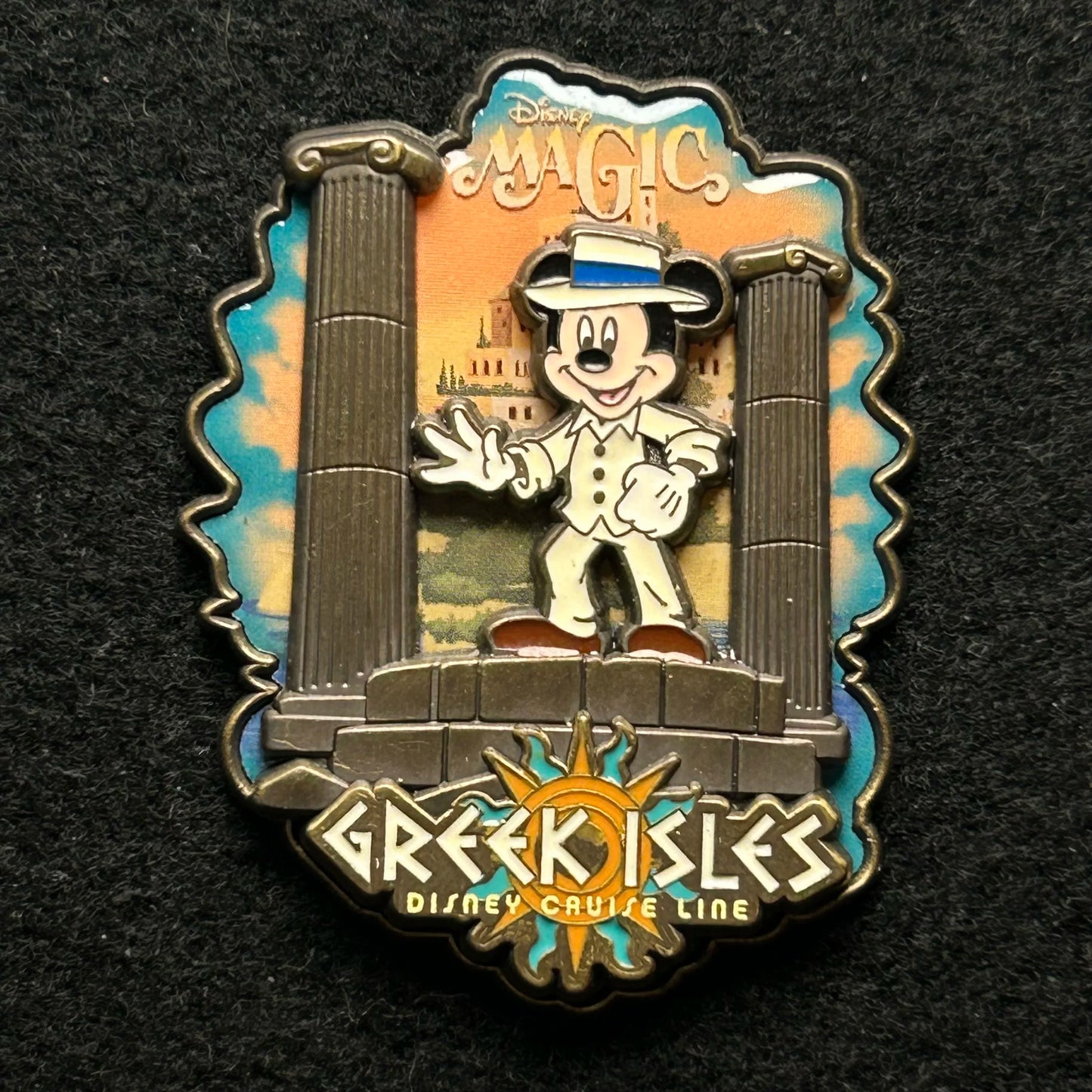 2014 - Mickey Mouse - Greek Isles - DCL - Magic - LE 1,500 - Disney Pin on Pin