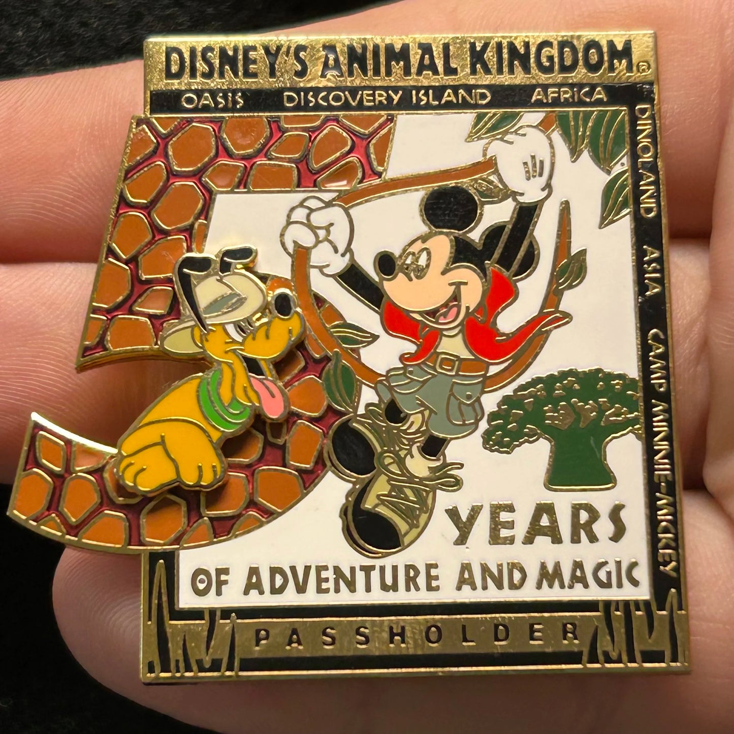 2003 - Mickey and Pluto - DAK - AP Holder - LE 5,000 - Disney Pin on Pin