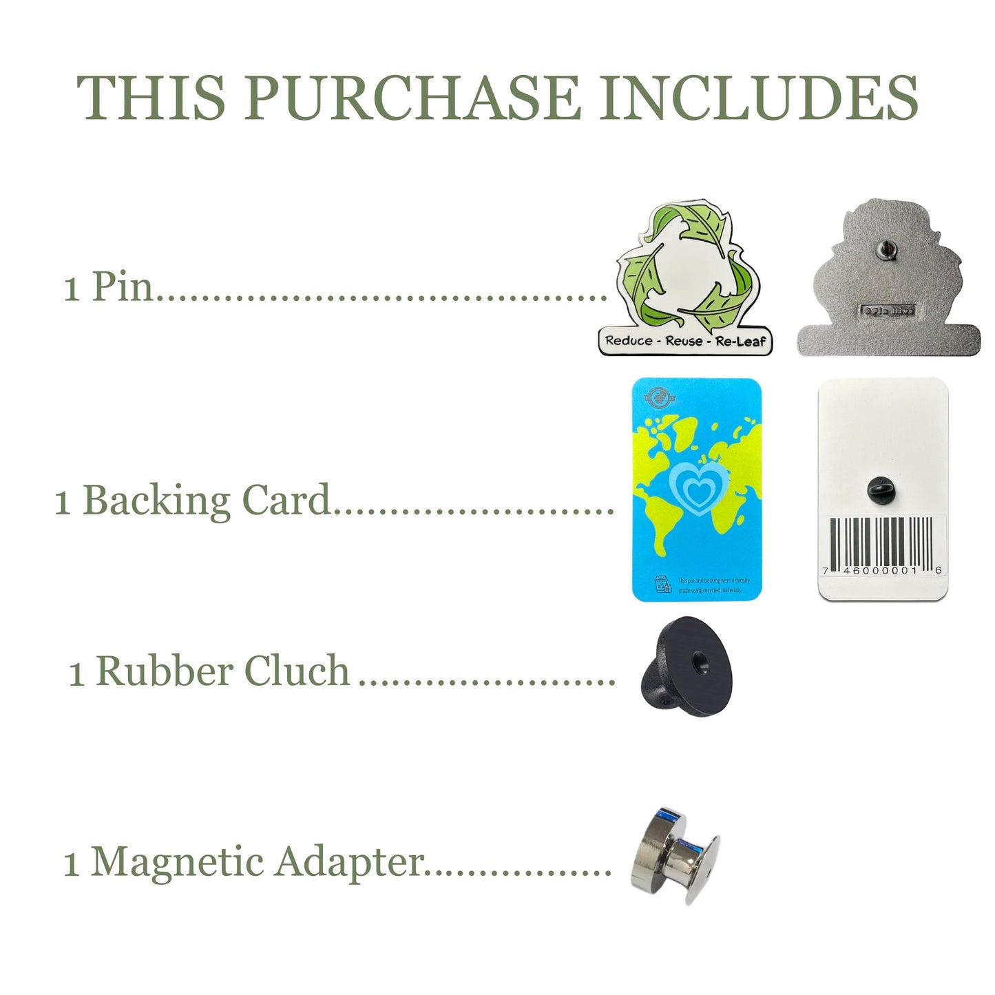 2025 - Reduce - Reuse - Re-leaf - Pin - Pin Hive Exclusive