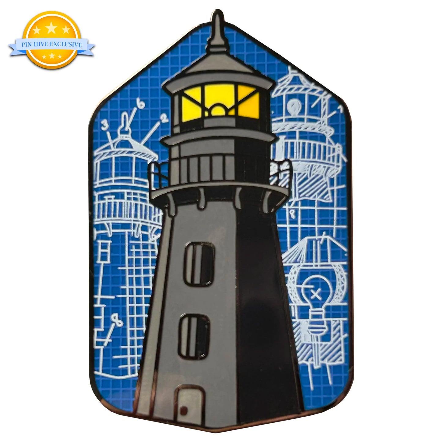 2025 - Garden Key Lighthouse - Blueprint - LR Pin - Hive Exclusive