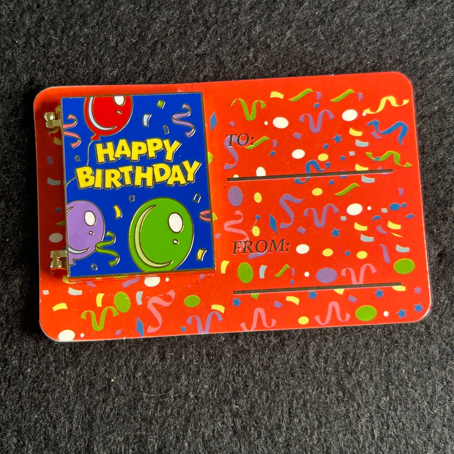 2003 - Mickey, Donald and Goofy - Happy Birthday - Card - With Card - Disney Pin