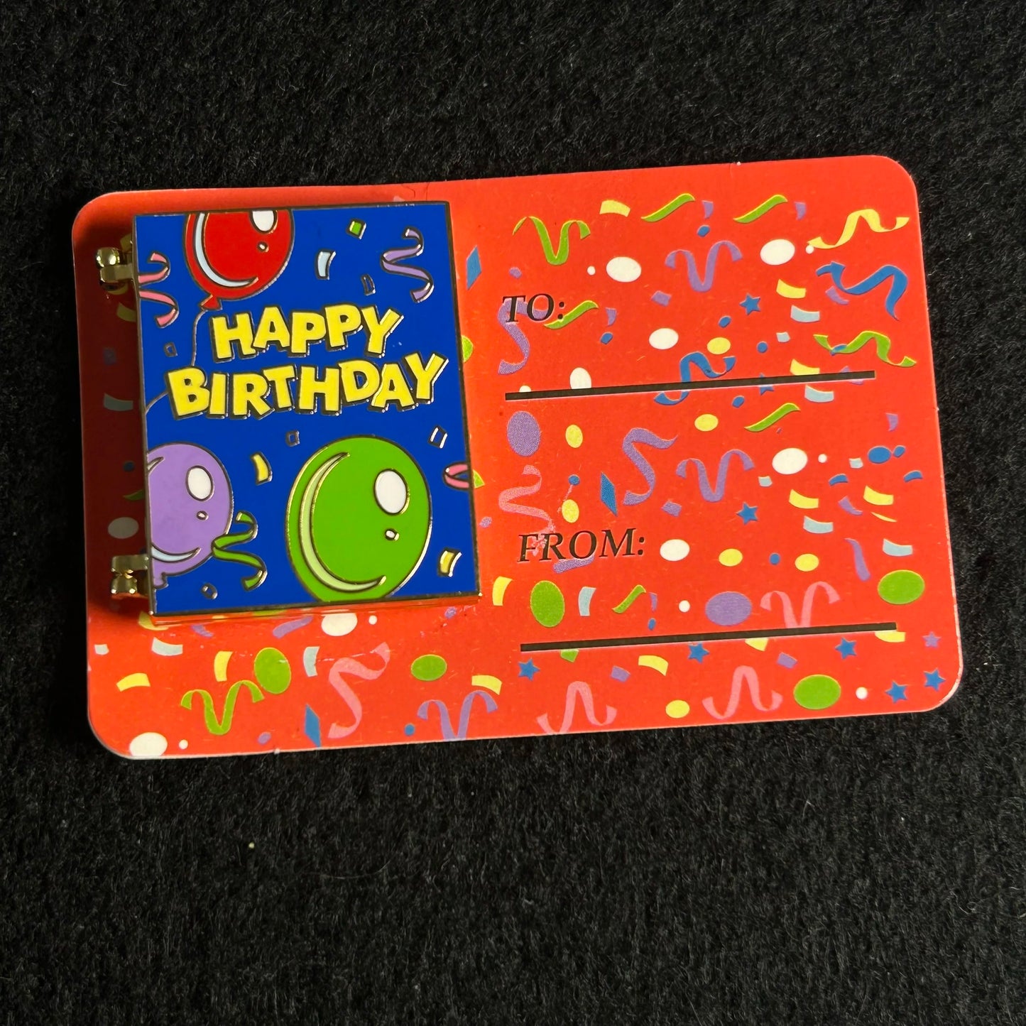 2003 - Mickey, Donald and Goofy - Happy Birthday - Card - With Card - Disney Pin