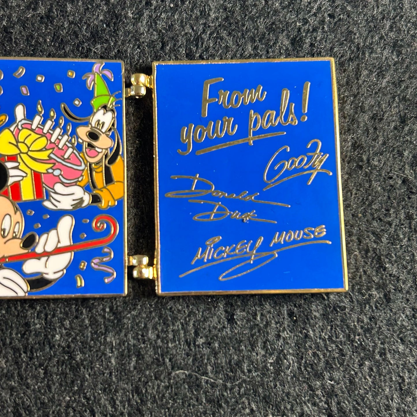2003 - Mickey, Donald and Goofy - Happy Birthday - Card - With Card - Disney Pin