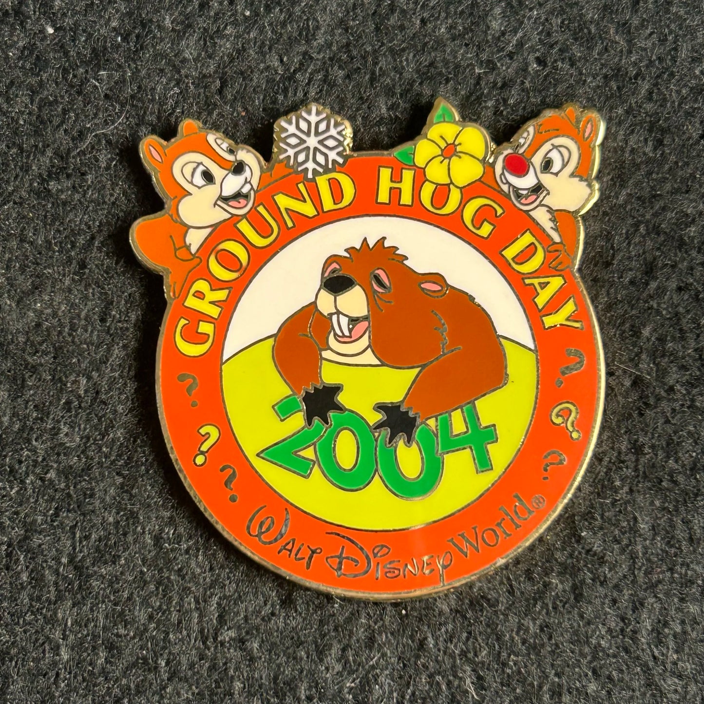 2004 - Chip and Dale - Groundhogs Day - WDW - LE 2,500 Disney Pin