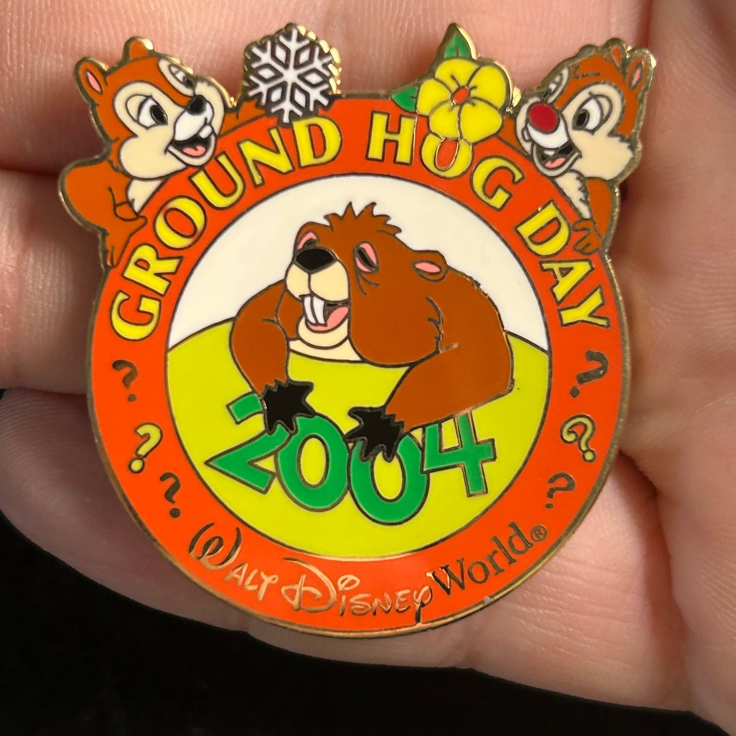 2004 - Chip and Dale - Groundhogs Day - WDW - LE 2,500 Disney Pin