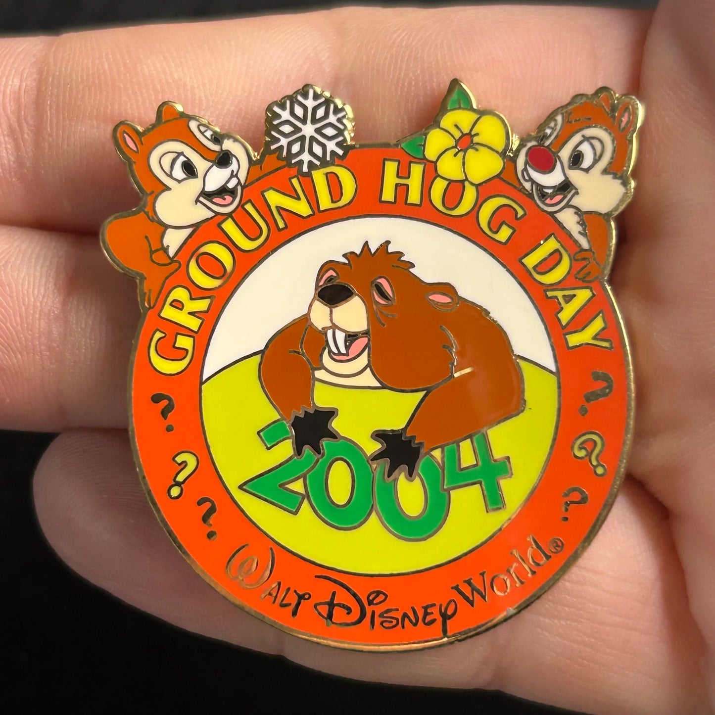 2004 - Chip and Dale - Groundhogs Day - WDW - LE 2,500 Disney Pin