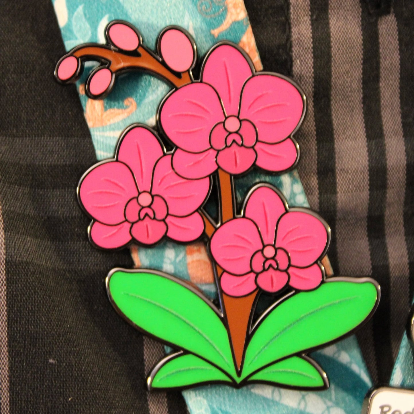 2025 - Pink Flower Orchid - LR - 2 Pin Set - Pin Hive Exclusive
