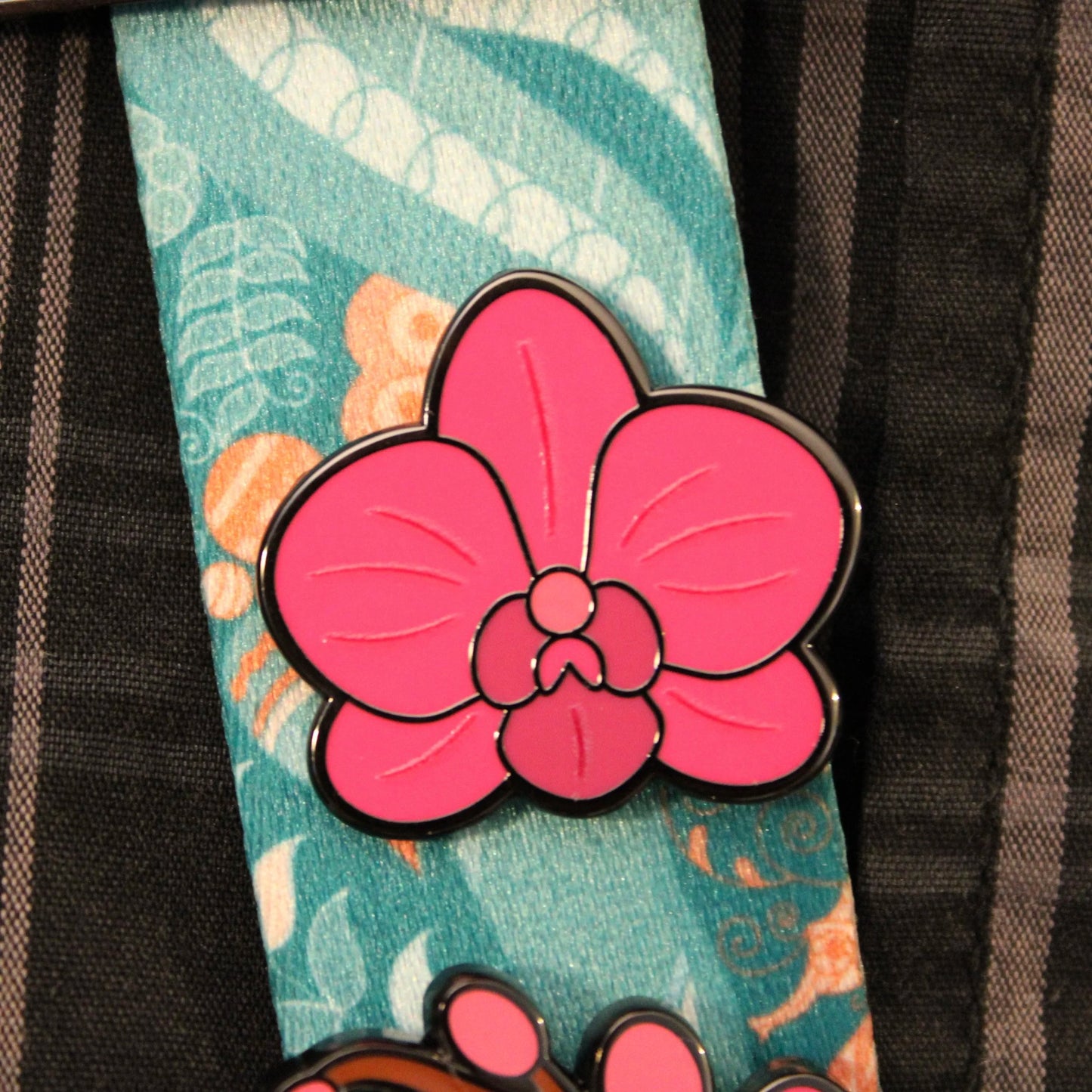 2025 - Pink Flower Orchid - LR - 2 Pin Set - Pin Hive Exclusive