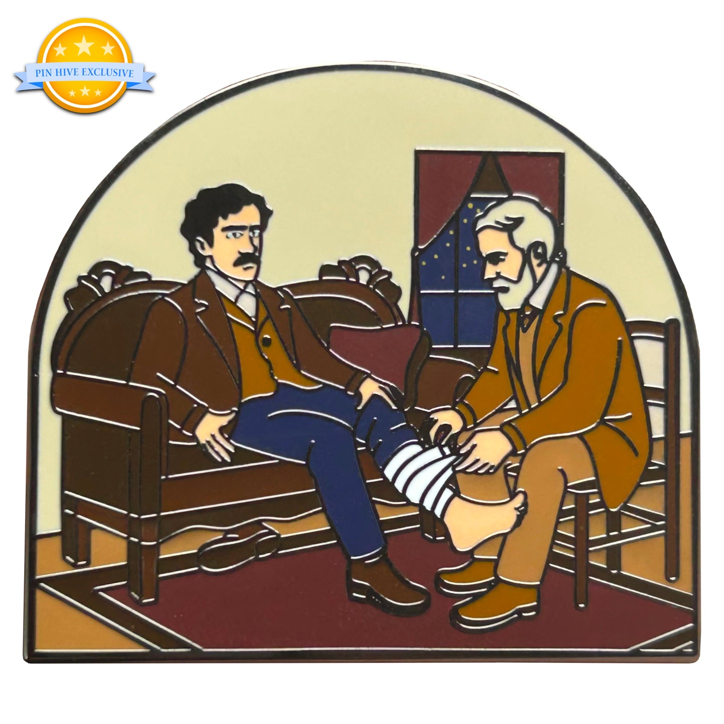 2025 - Dr Mudd and John Wilkes Booth - LR - Historical Series Pin - Hive Exclusive