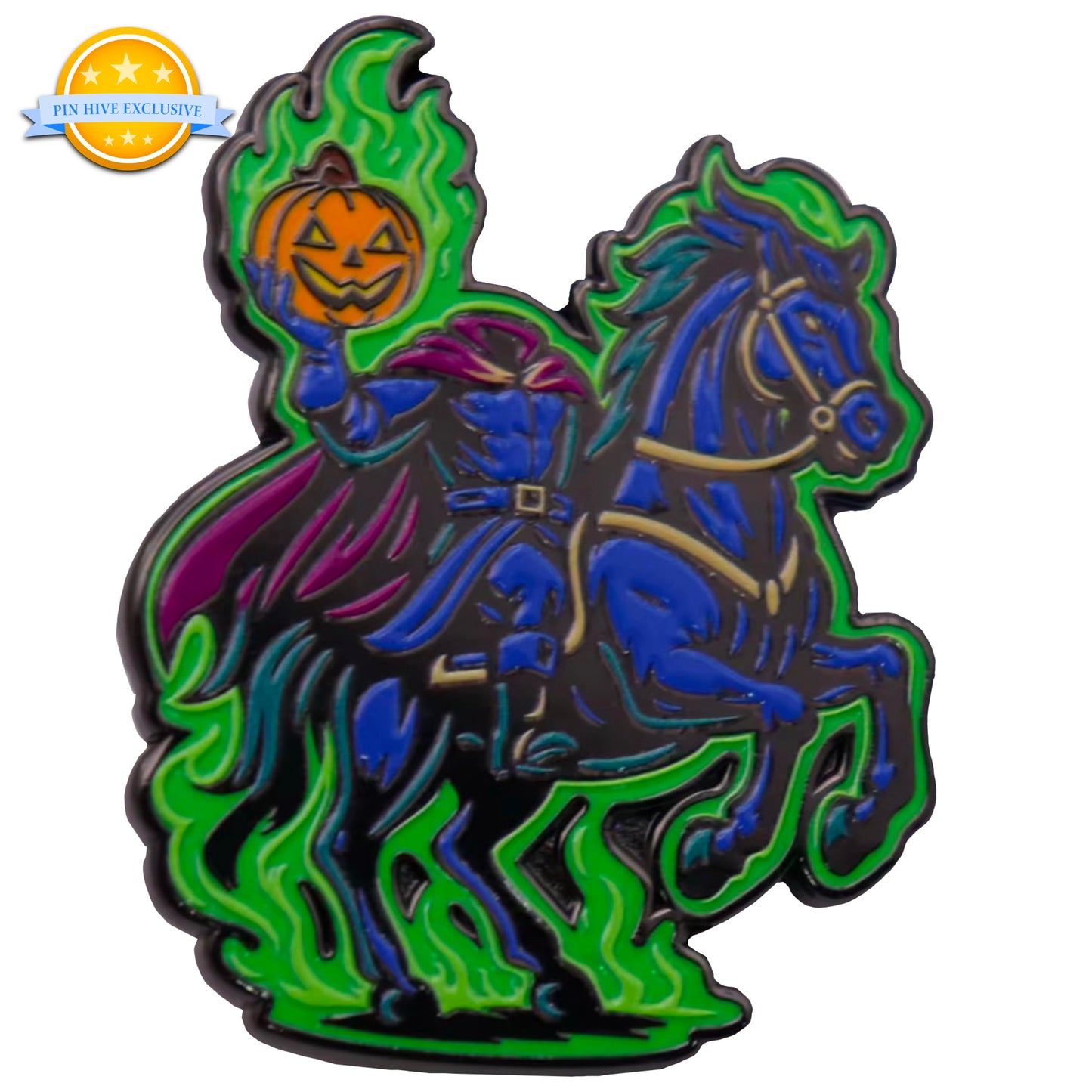 2025 - Headless Horseman - Sleepy Hollow - Holding Pumpkin - LR - Hive Exclusive Pin