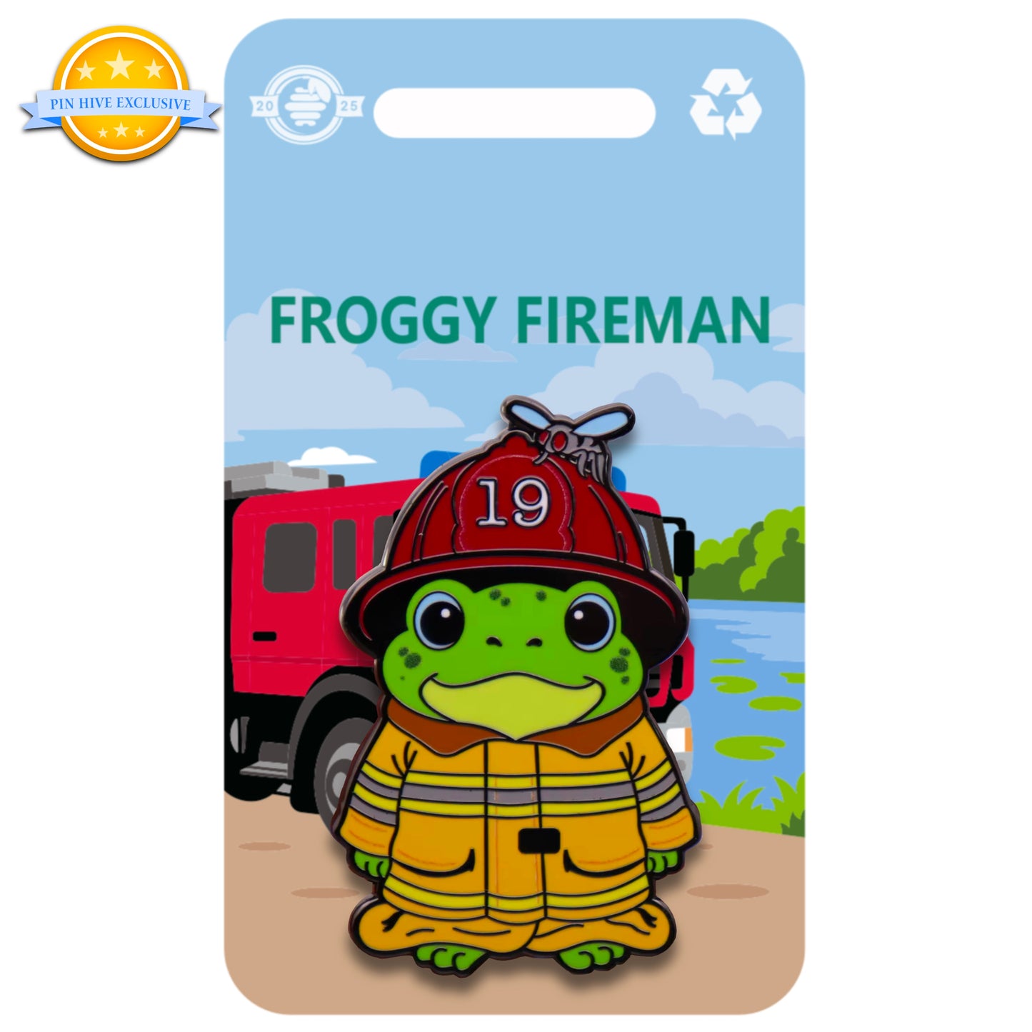 2025 - Froggy Fireman - Critter Careers Pin