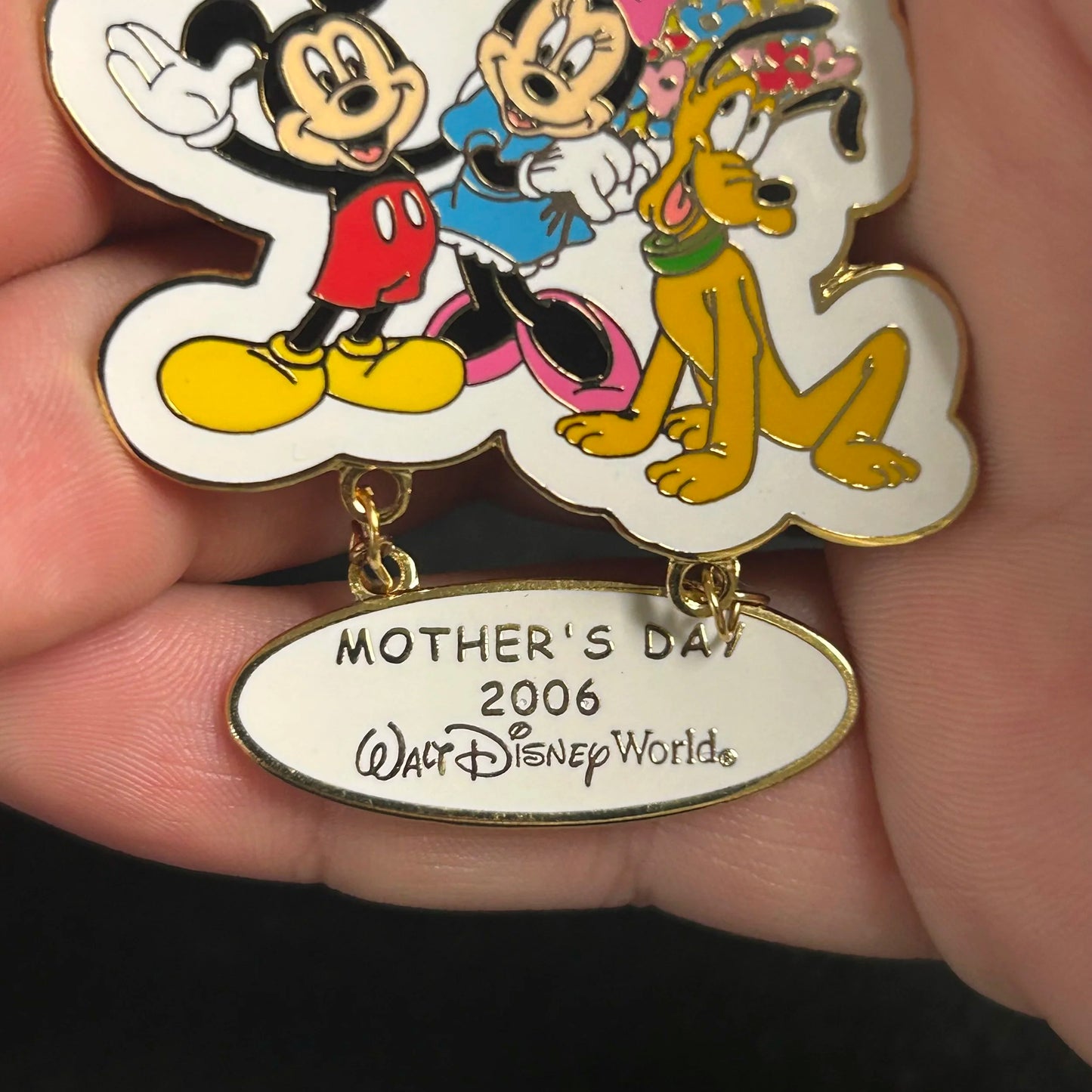 2006 - Mickey, Minnie and Pluto - Mothers Day - LE 1,000 - Dangle - Disney Pin