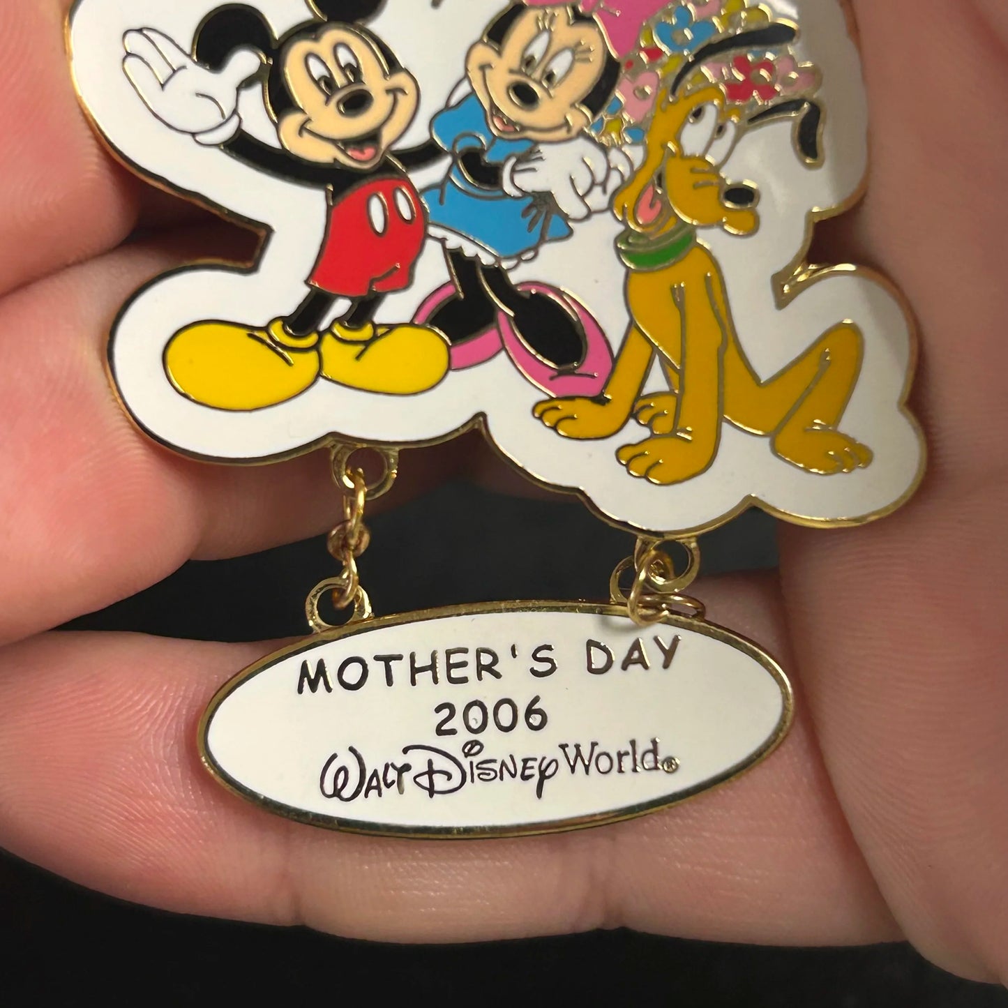 2006 - Mickey, Minnie and Pluto - Mothers Day - LE 1,000 - Dangle - Disney Pin