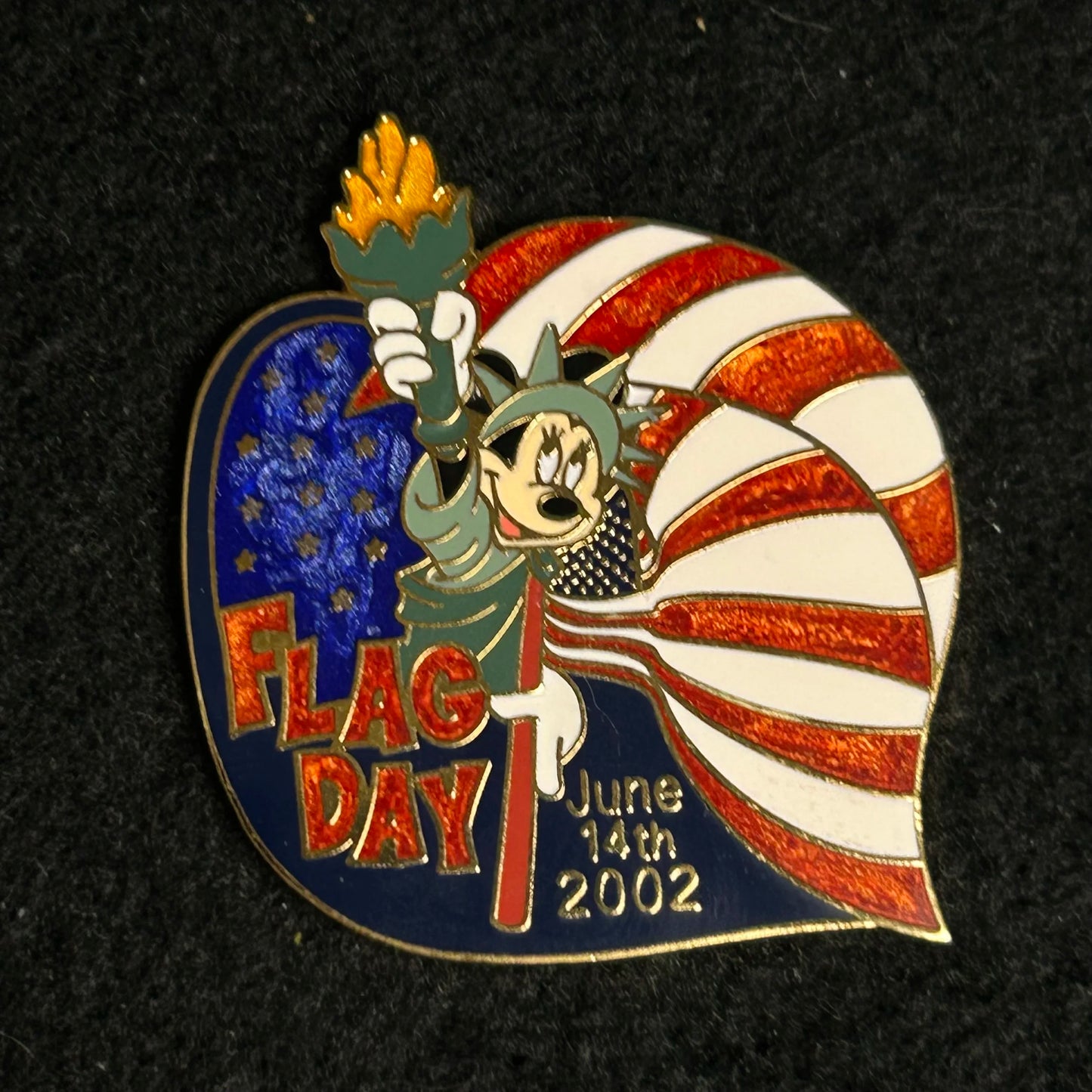 2002 - Minnie Mouse - Statue of Liberty - Flag Day - LE 3,500 - Disney Pin