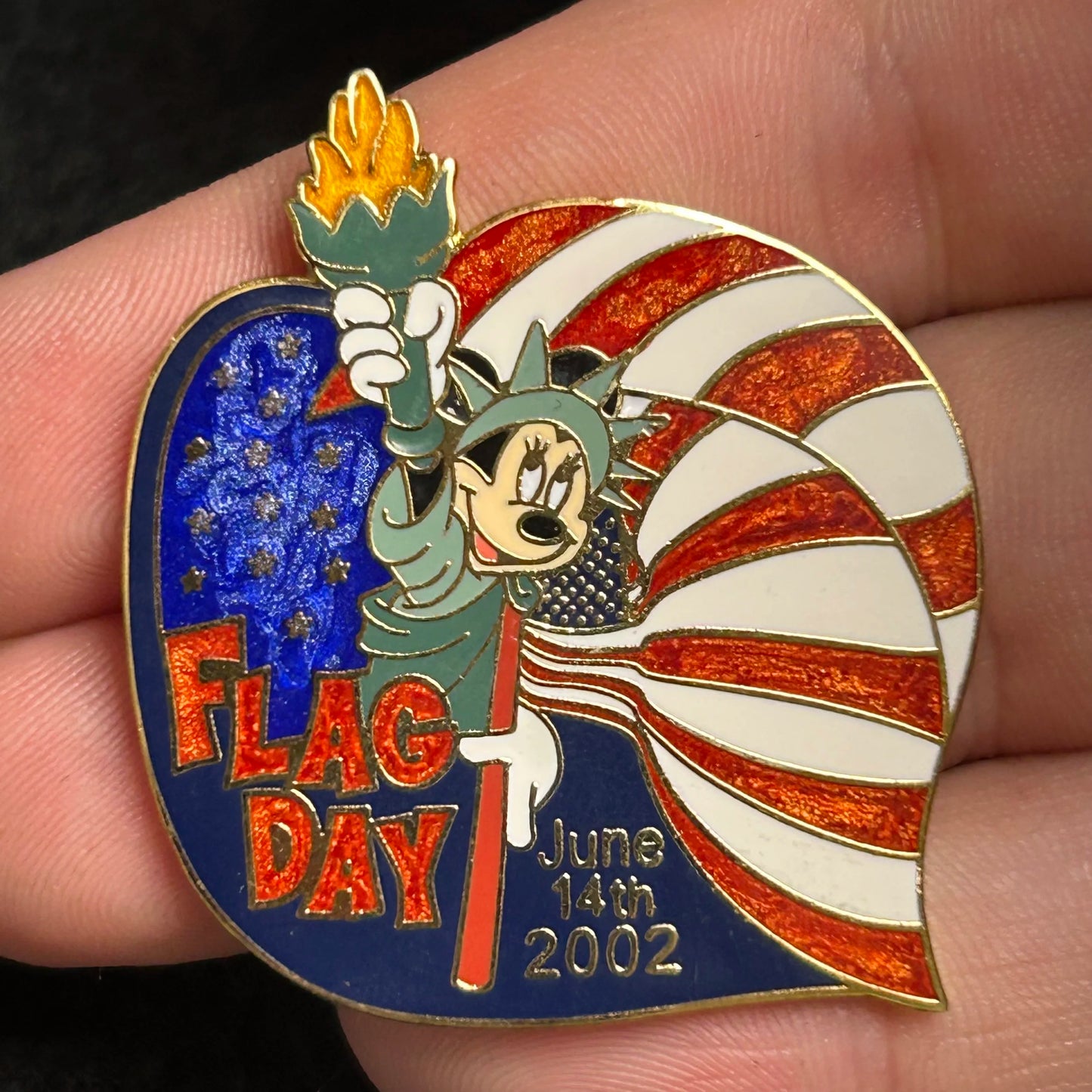 2002 - Minnie Mouse - Statue of Liberty - Flag Day - LE 3,500 - Disney Pin