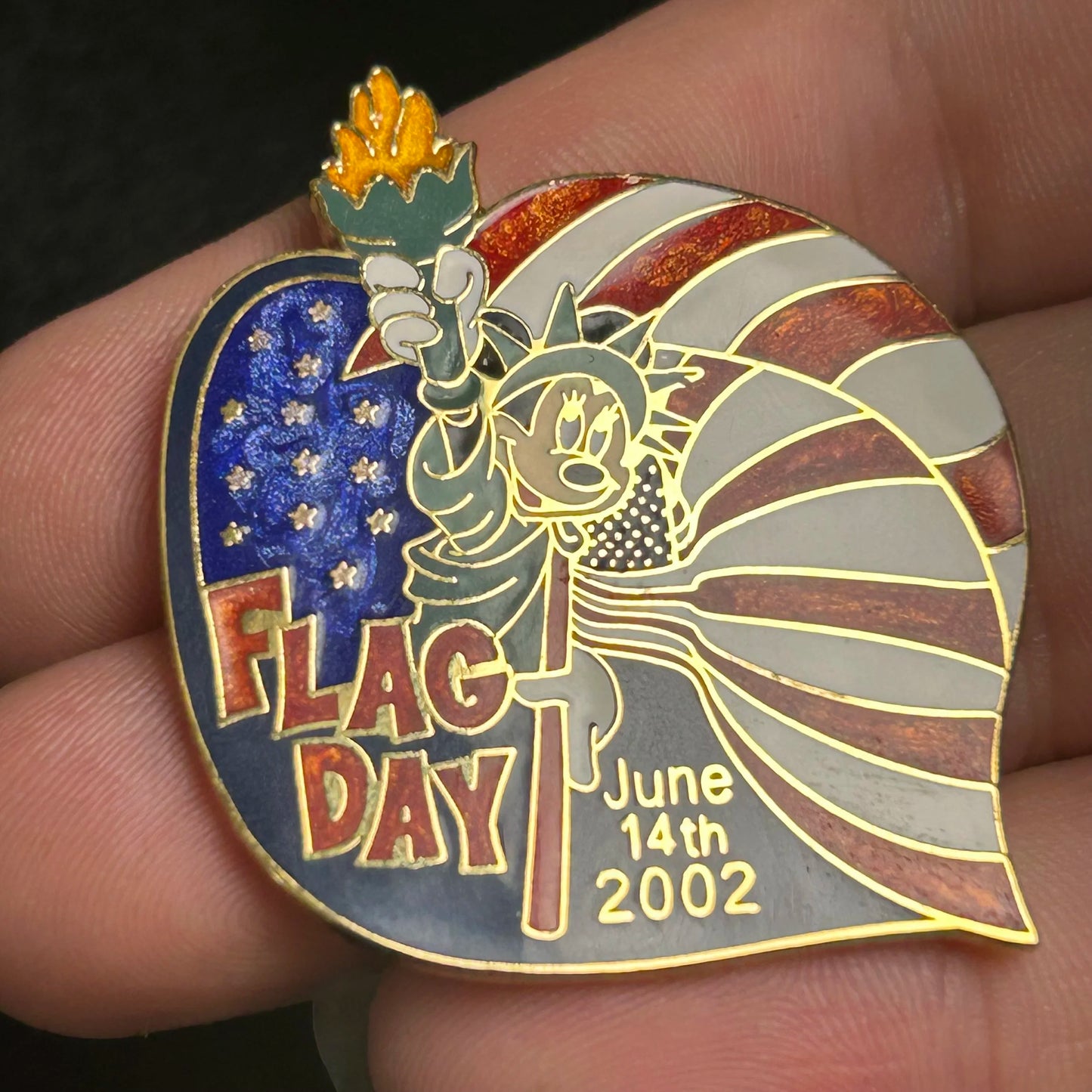 2002 - Minnie Mouse - Statue of Liberty - Flag Day - LE 3,500 - Disney Pin
