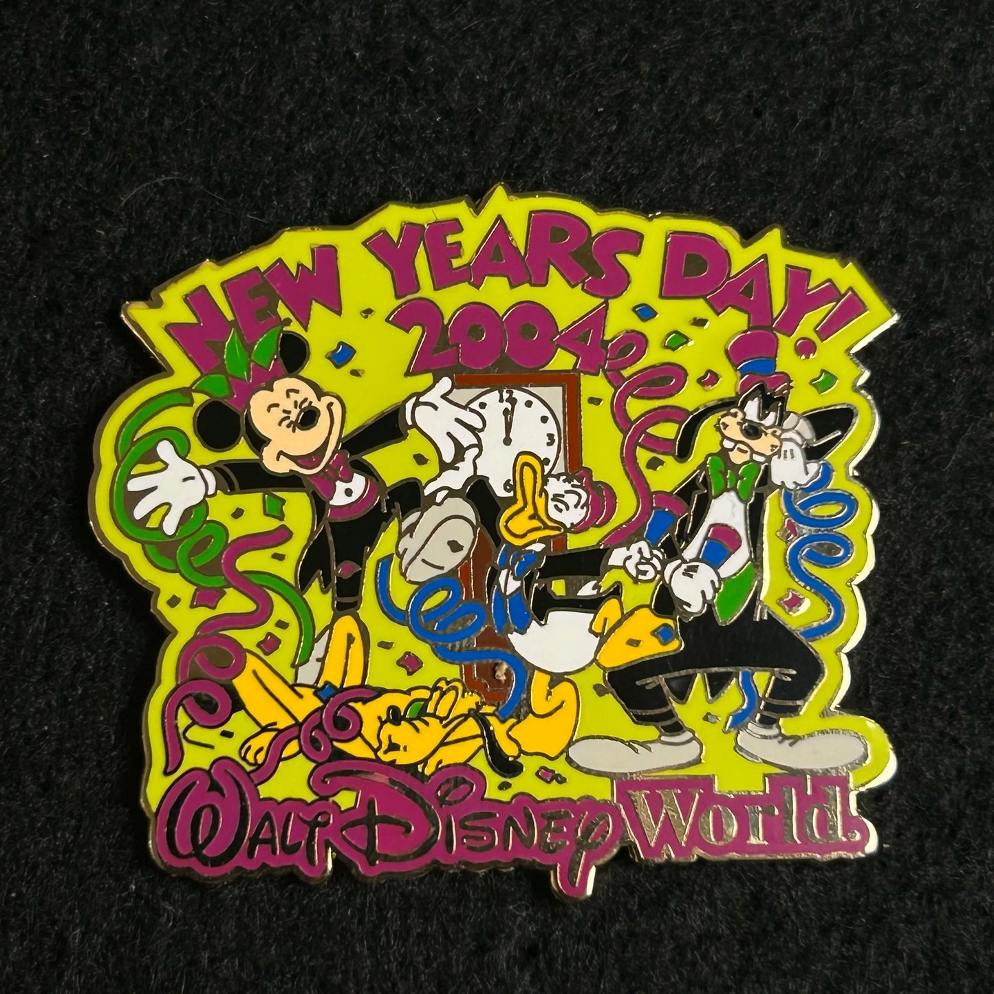 2004 - Mickey, Donald, Goofy, and Pluto - New Years Day - LE 7,500 - Disney Pin