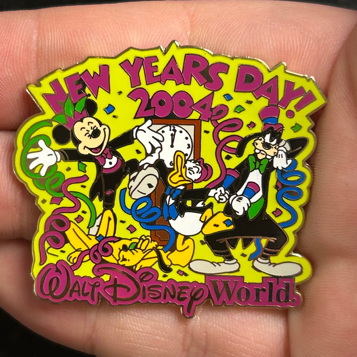 2004 - Mickey, Donald, Goofy, and Pluto - New Years Day - LE 7,500 - Disney Pin