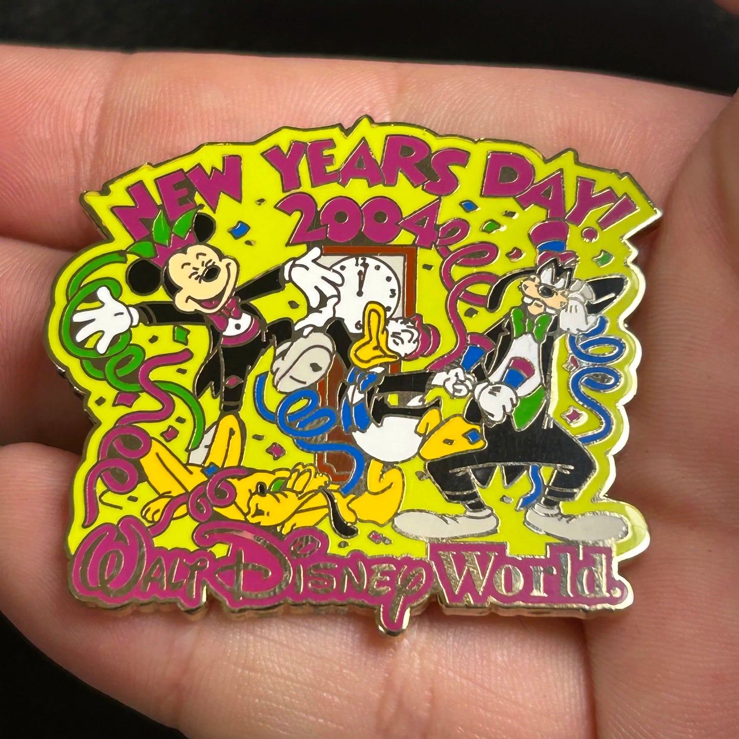 2004 - Mickey, Donald, Goofy, and Pluto - New Years Day - LE 7,500 - Disney Pin