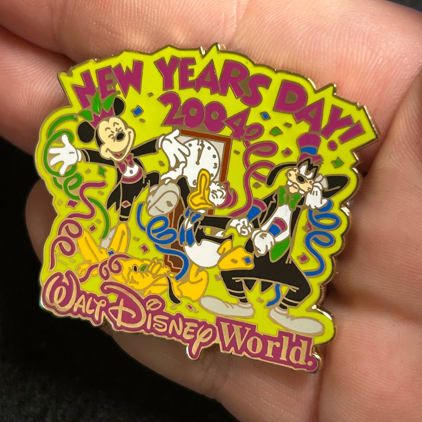 2004 - Mickey, Donald, Goofy, and Pluto - New Years Day - LE 7,500 - Disney Pin