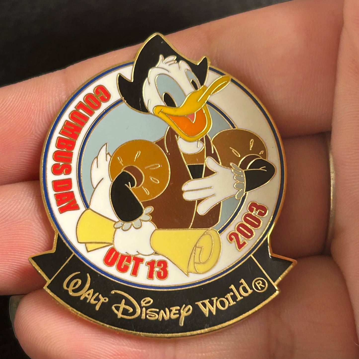 2003 - Donald Duck - Columbus Day - WDW - LE 1,500 - Disney Pin