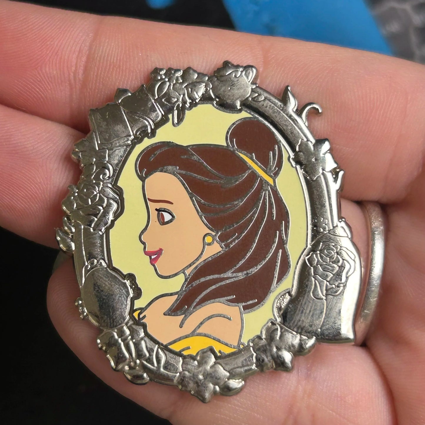 2024 - Belle - Side Profile - Silver Portrait - Princess Series - Disney Pin
