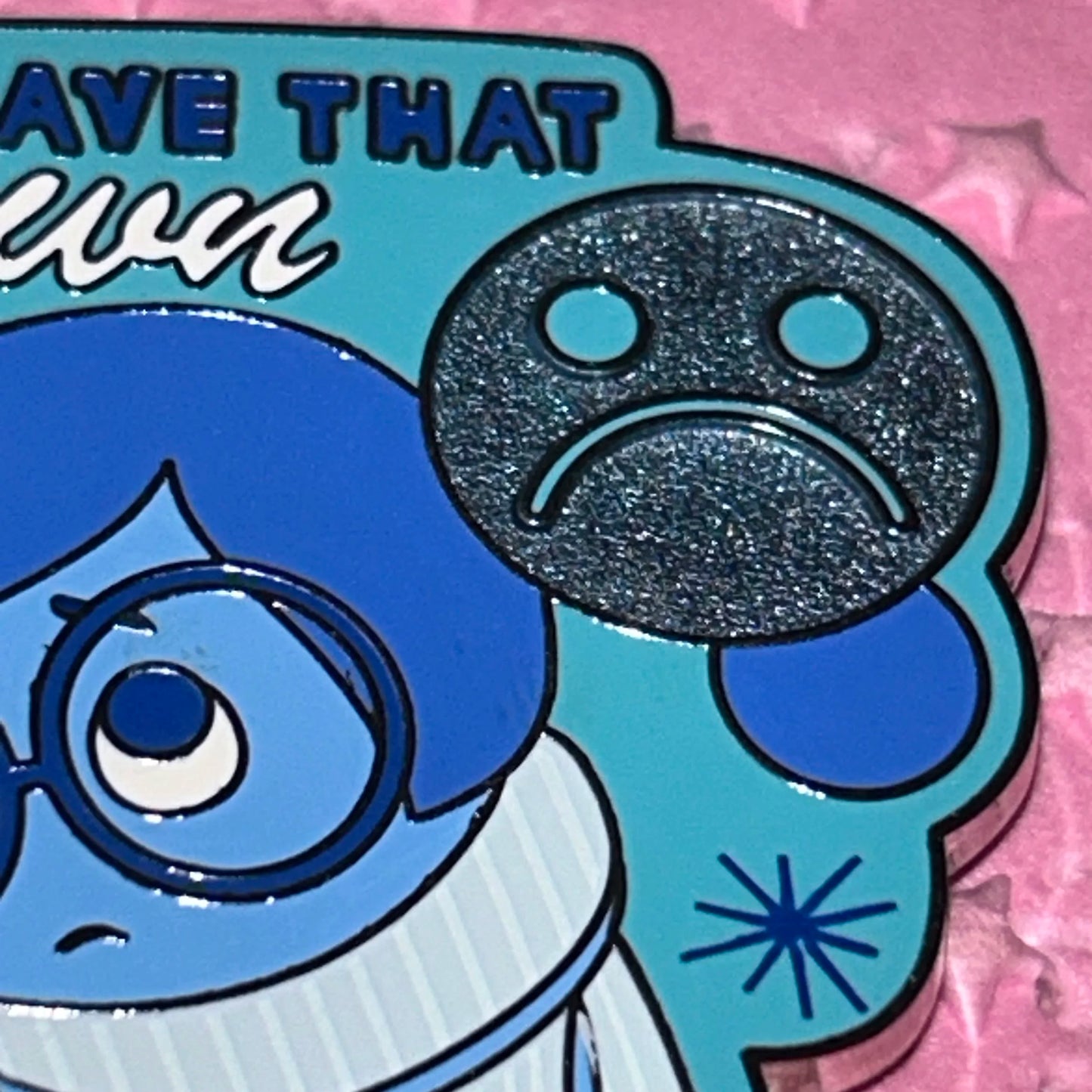 Sadness Leave That Frown Upside Down Disney Pin