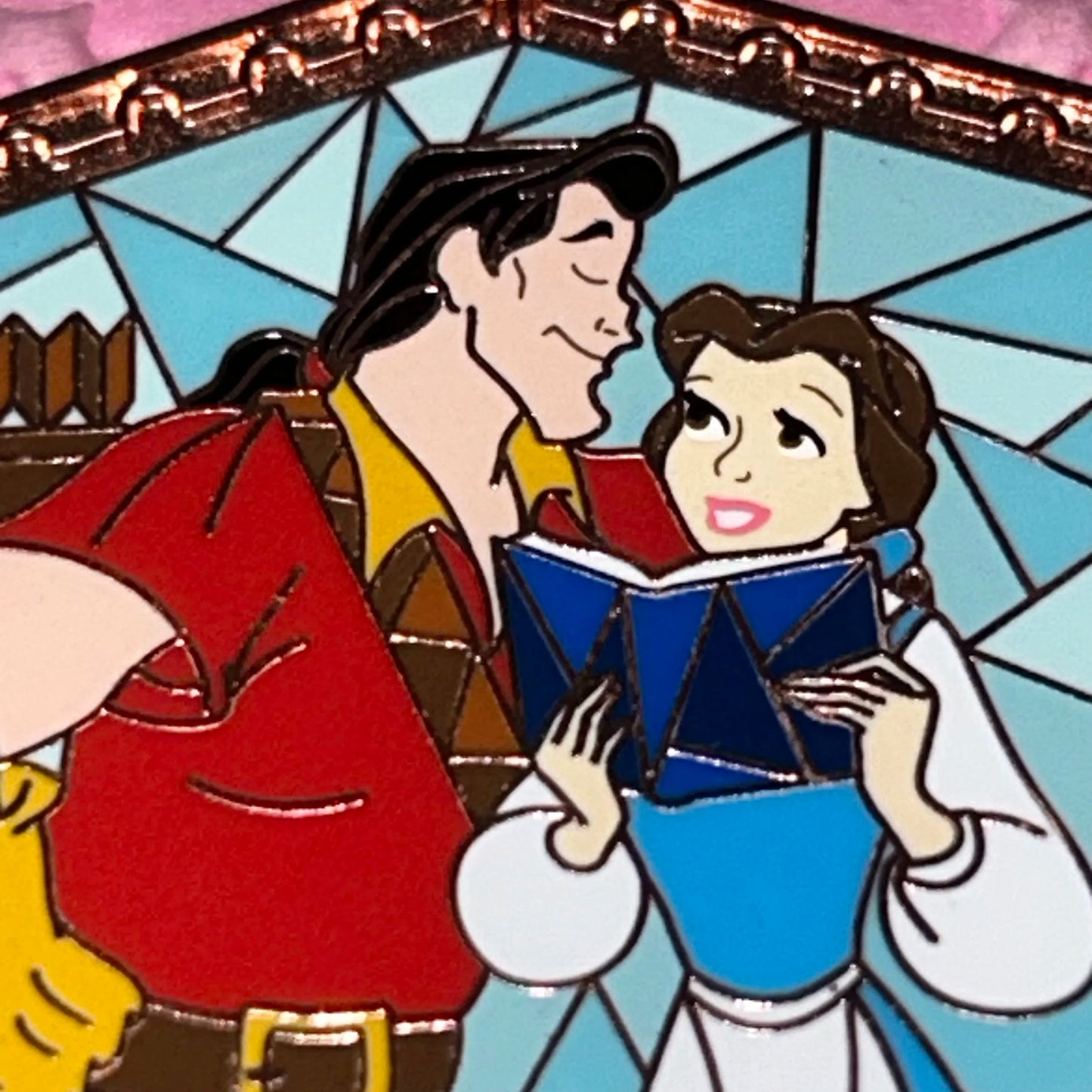 2022 Stained Glass Style Belle and Gaston Pin