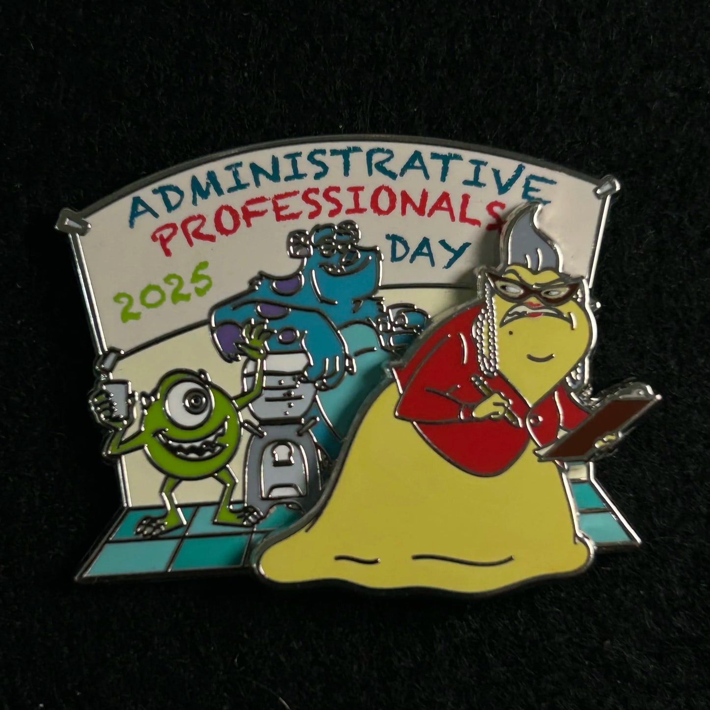 2025 - Roz, Sully, and Mike Wazowski - Administrative Professionals Day - LR - Pin
