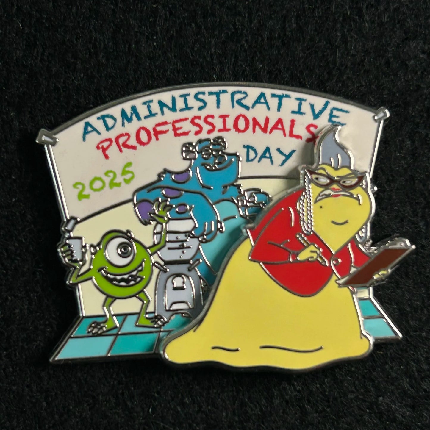 2025 - Roz, Sully, and Mike Wazowski - Administrative Professionals Day - LR - Pin