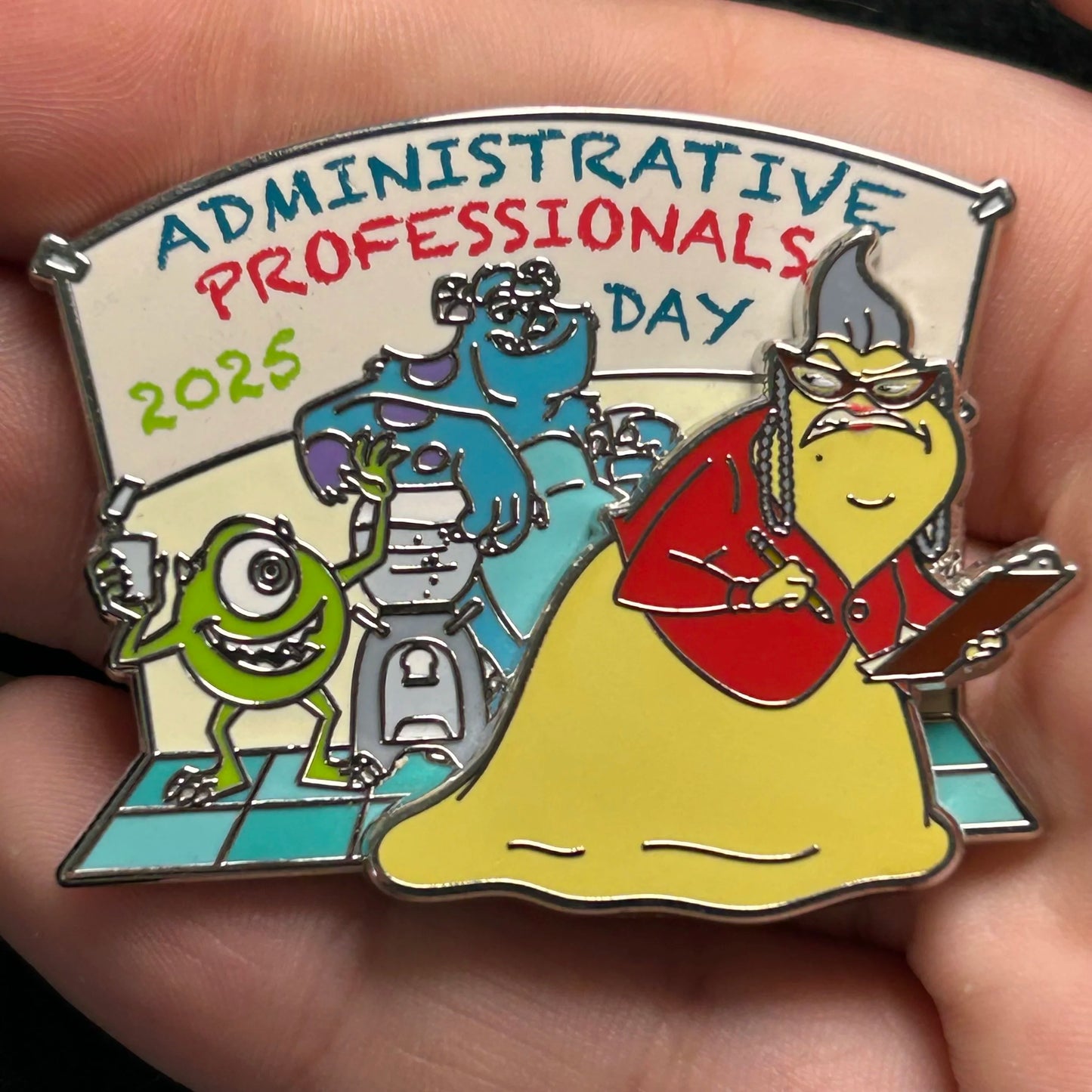 2025 - Roz, Sully, and Mike Wazowski - Administrative Professionals Day - LR - Pin